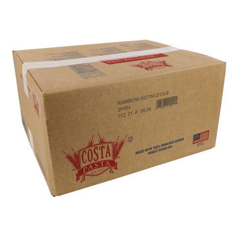 Costa Rotini Rainbow Pasta, 20 Pound.