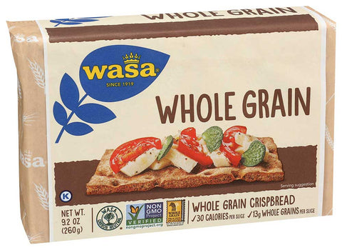Wasa Whole Grain Crispbread, 9.2 Ounce -- 12 per case.