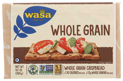 Wasa Whole Grain Crispbread, 9.2 Ounce -- 12 per case.