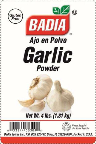 Badia Garlic Powder, 4 Pound -- 4 per case