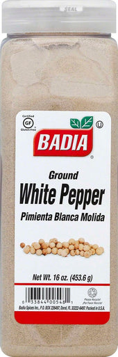 Badia Ground White Pepper, 16 Ounce Bottle -- 6 per case