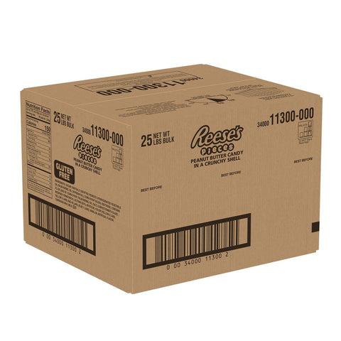 Hersheys Whole Reeses Pieces Candy, 25 Pound.