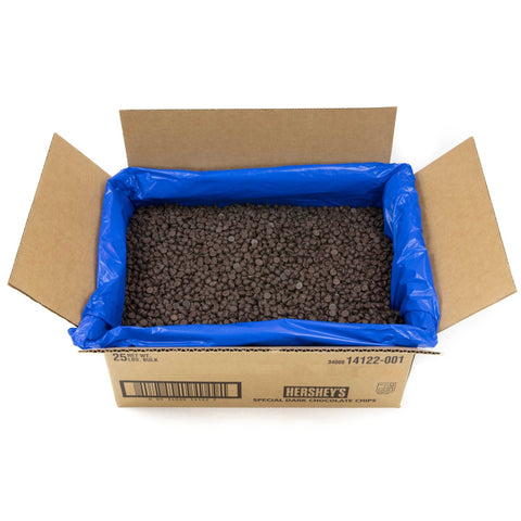 Hersheys Special Dark Chocolate Chips, 25 Pound.
