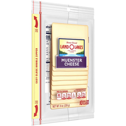 Land O Lakes Muenster Cheese, 8 Ounce -- 12 per case.