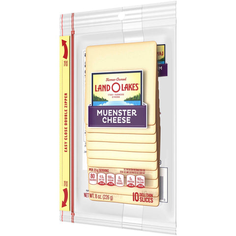Land O Lakes Muenster Cheese, 8 Ounce -- 12 per case.