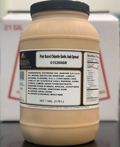 Girards Plant Based Chipotle Garlic Aioli Spread, 1 Gallon -- 2 per case