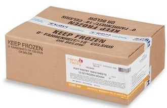 Henry and Henry 10 x 15 inch Puff Pastry Sheet Dough, 12 Ounce -- 20 per case.
