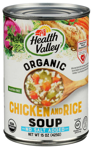 Health Valley Organic Chicken Rice Soup, 15 Ounce -- 12 per case.