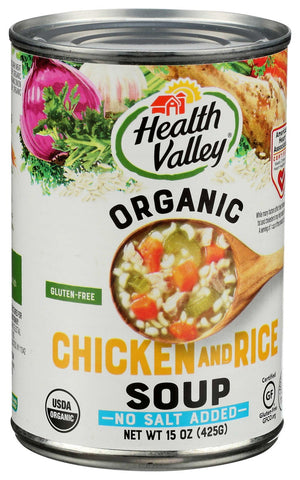 Health Valley Organic Chicken Rice Soup, 15 Ounce -- 12 per case.