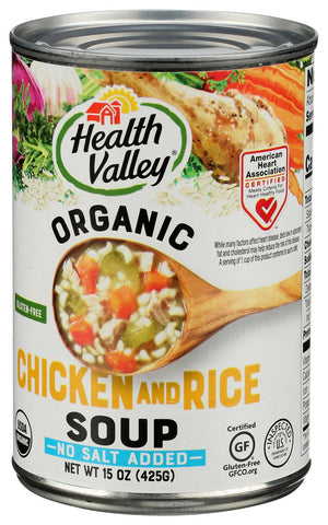 Health Valley Organic Chicken Rice Soup, 15 Ounce -- 12 per case.