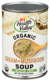 Health Valley Organic Cream Of Mushroom Soup, 14.5 Ounce -- 12 per case.