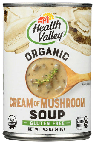 Health Valley Organic Cream Of Mushroom Soup, 14.5 Ounce -- 12 per case.