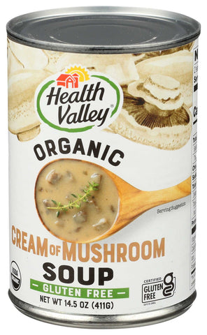 Health Valley Organic Cream Of Mushroom Soup, 14.5 Ounce -- 12 per case.