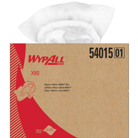 WypAll Brag Box White X60 Reusable Cloth - 252 per pack -- 1 pack