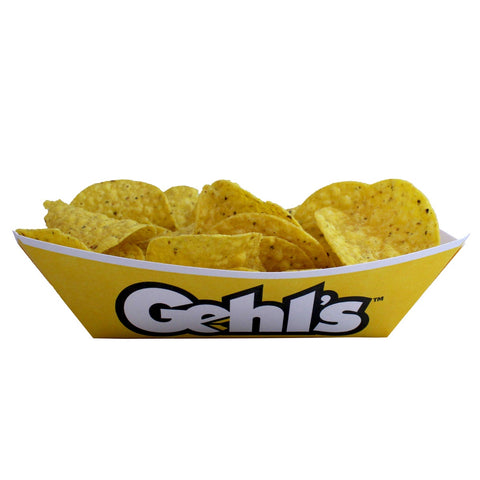 Gehls Tortilla Chips with Paper Tray - 3 oz. bag, 36 per case