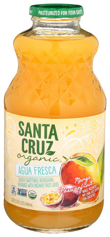 Santa Cruz Organic Mango Passionfruit Agua Fresca Juice, 32 Fluid Ounce -- 12 per case.