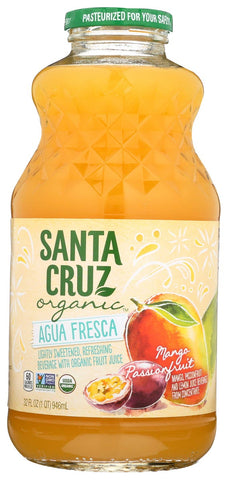 Santa Cruz Organic Mango Passionfruit Agua Fresca Juice, 32 Fluid Ounce -- 12 per case.