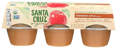 Santa Cruz Organic Apple Cinnamon Sauce Cup, 4 Ounce -- 72 per case.