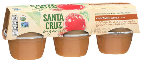 Santa Cruz Organic Apple Cinnamon Sauce Cup, 4 Ounce -- 72 per case.