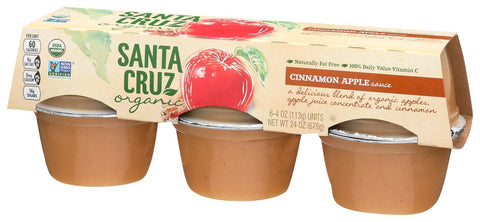 Santa Cruz Organic Apple Cinnamon Sauce Cup, 4 Ounce -- 72 per case.