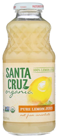 Santa Cruz Organic 100 Percent Lemon Juice, 16 Fluid Ounce -- 8 per case