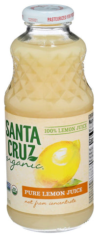 Santa Cruz Organic 100 Percent Lemon Juice, 16 Fluid Ounce -- 8 per case