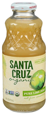 Santa Cruz Organic 100 Percent Lime Juice, 16 Fluid Ounce -- 8 per case