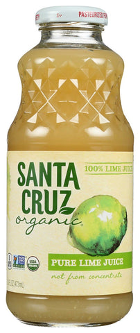 Santa Cruz Organic 100 Percent Lime Juice, 16 Fluid Ounce -- 8 per case