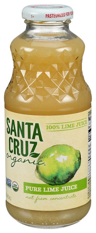 Santa Cruz Organic 100 Percent Lime Juice, 16 Fluid Ounce -- 8 per case