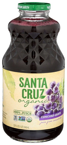 Santa Cruz Organic Concord Grape Juice, 32 Fluid Ounce -- 6 per case