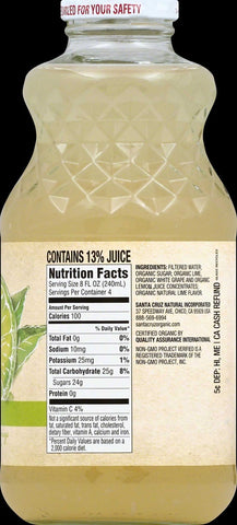 Santa Cruz Organic Limeade Juice, 32 Fluid Ounce -- 12 per case