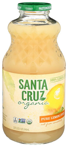 Santa Cruz Organic Pure Lemon Juice, 32 Fluid Ounce -- 6 per case