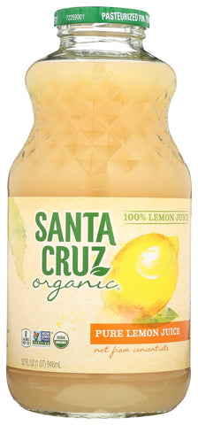Santa Cruz Organic Pure Lemon Juice, 32 Fluid Ounce -- 6 per case