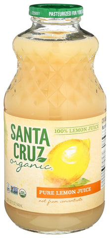 Santa Cruz Organic Pure Lemon Juice, 32 Fluid Ounce -- 6 per case