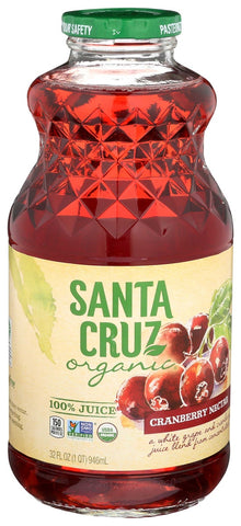 Santa Cruz Organic Cranberry Juice Nectar, 32 Fluid Ounce -- 6 per case