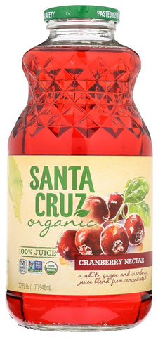 Santa Cruz Organic Cranberry Juice Nectar, 32 Fluid Ounce -- 6 per case