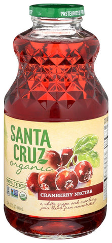 Santa Cruz Organic Cranberry Juice Nectar, 32 Fluid Ounce -- 6 per case