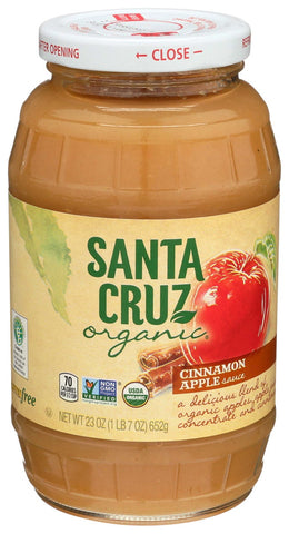 Santa Cruz Organic Apple Cinnamon Sauce, 23 Ounce -- 12 per case.