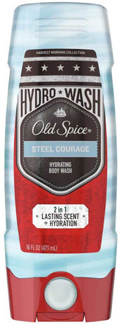 Old Spice Steel Courage Hydrating Body Wash for Men, 16 Fluid Ounce -- 4 per case.