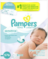 Pampers Sensitive Baby Wipes -- 576 per case.