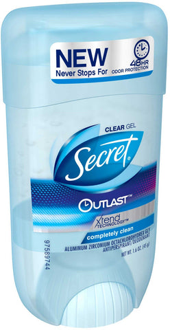 Secret Outlast Clear Gel Antiperspirant Deodorant, 1.6 Ounce -- 12 per case.