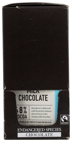 Endangered Species Chocolate Smooth Milk Chocolate Bar, 3 Ounce -- 12 per case.