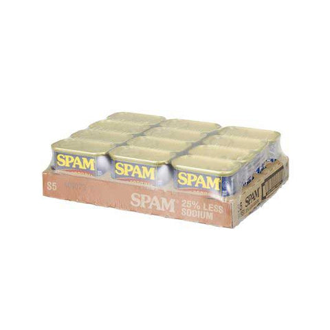 Spam Less Sodium Lunch Meat, 12 Ounce -- 12 per case