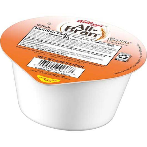 Kelloggs All Bran Complete Wheat Flakes Cereal, 0.88 Ounce Bowl -- 96 per case