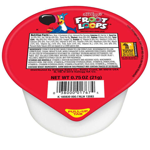 Kelloggs Froot Loops Simple Serve Cereal, 0.75 Ounce -- 96 per case