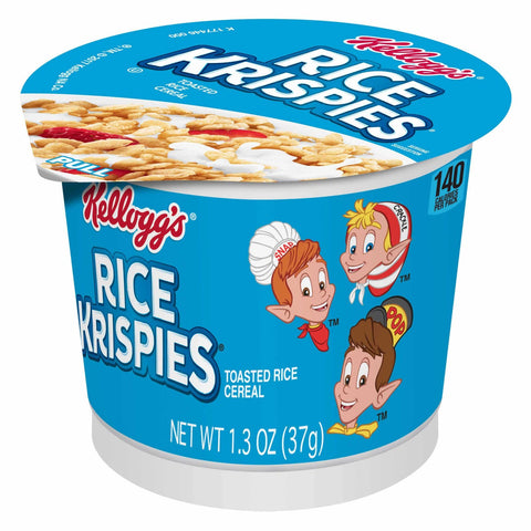 Kelloggs Toasted Rice Krispies Cereal, 1.3 Ounce -- 60 per case.