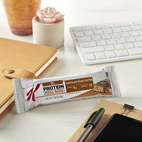 Special K Double Chocolate and Chocolate Peanut Butter Assortment Protein Meal Bar, 12.72 Ounce -- 4 per case.