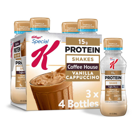 Kelloggs Special K Vanilla Cappuccino Protein Shakes, 10 Fluid Ounce -- 12 per case.