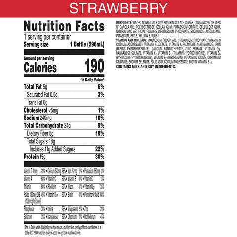 Kelloggs Special K Strawberry Protein Liquid Shake, 10 Fluid Ounce -- 12 per case.