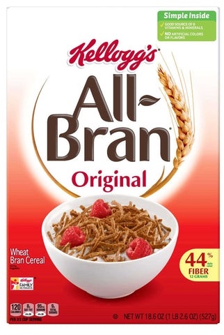 Kelloggs Original All Bran Cereal, 18.6 Ounce -- 8 per case